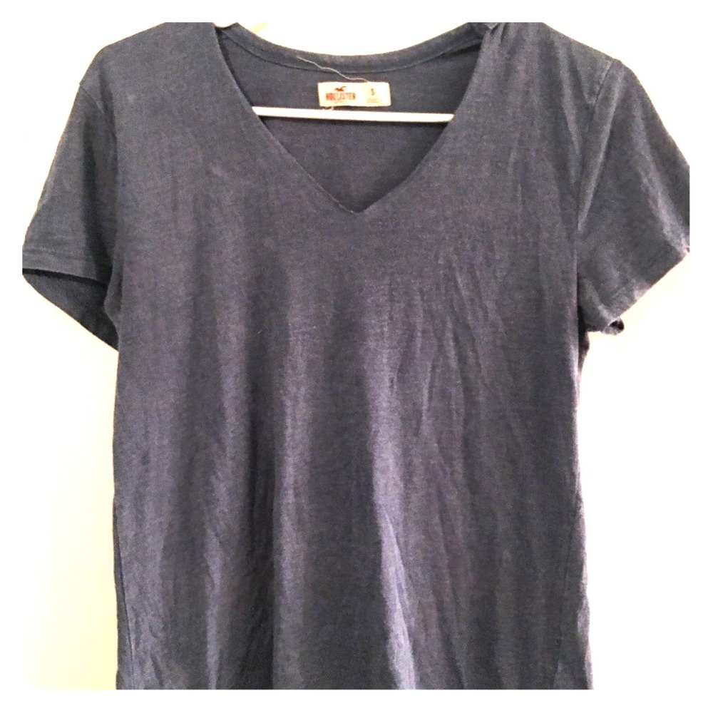 Hollister plain t shirt blue